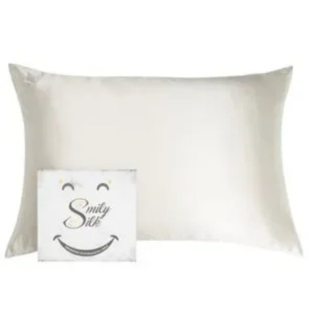 NWT Smily Silk Pillowcase - 100% Pure Mulberry Silk - 22Momme Highest Gr…